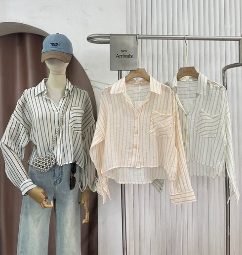 MATINEE Stripes Crop Shirts